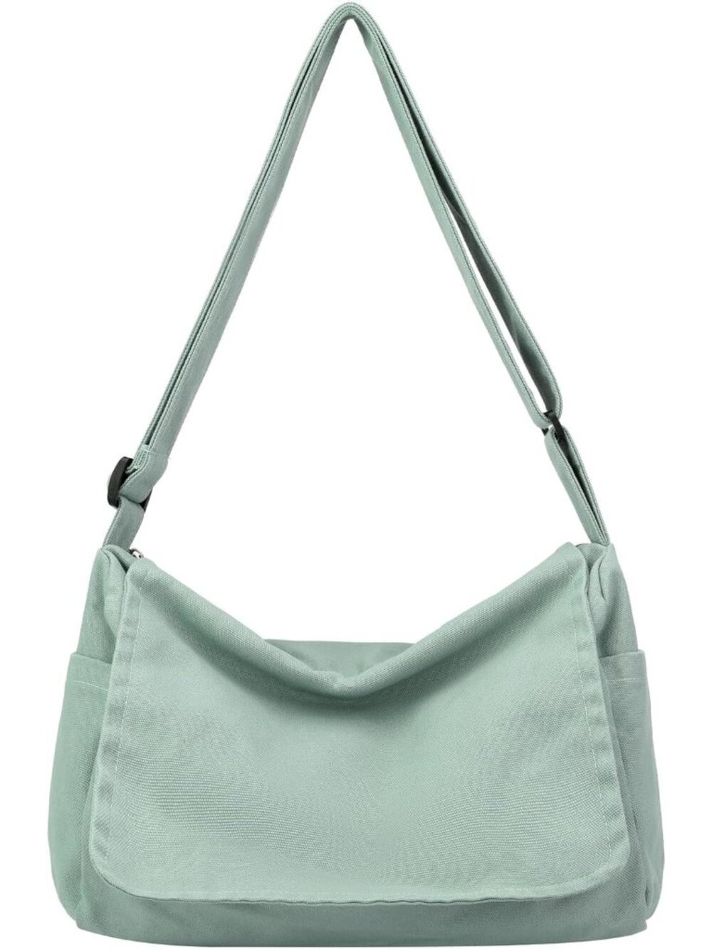 Women's A-Sage Green Zipper Casual Sling Aesthetic Crossbody Shoulder Bag